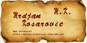 Mrđan Košarović vizit kartica
